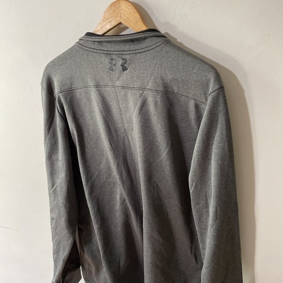 Under Armour Loose Coldgear Dark Gray Mens 1/4 Zip Pull Over Sweater Siz… - Picture 6 of 9